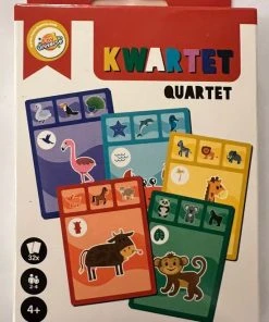 Stemen Kwartet - Kwartet Voor Kinderen - Dieren - Spelkaarten - Kaarten - Kaartspellen - Kwartetten - Spel - Voor Kinderen - Vanaf 4 Jaar